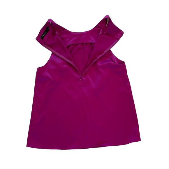 The Limited Silky Purple Rounded Neck Sleeveless Blouse/Tank/Top/Shell, S - Picture 8 of 13